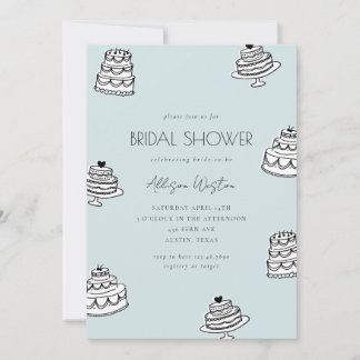 Convites Vintage Cake Bridal Shower Invitation