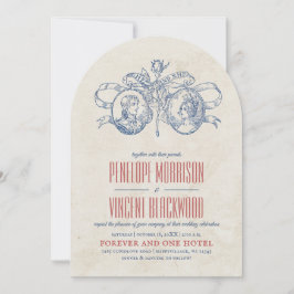 Convites Vintage Cameo Love Wedding Invitation