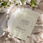 Convites Vintage - Casamento de Destino de Florais Desenhad<br><div class="desc">Nossa coleção "Vintage Destination Wedding" apresenta florais elegantes de estêncil e ilustrações de construção de vintage em fundos pastel emparelhados com um script clássico e fonte serif para todas as suas informações personalizadas. Procure na nossa loja mais itens desta coleção e entre em contato conosco se tiver algum pedido especial...</div>