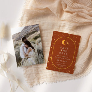 Convites Vintage Celestial Foto Salva A Data