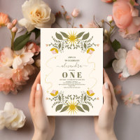 Vintage Celestial primeiro aniversario Botânico