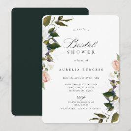 Convites Vintage Chá de panela Botânico Floral