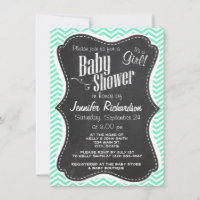 Vintage Chalkboard; Aquamarine Chevron; zig zag