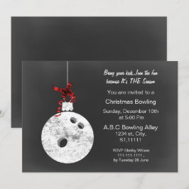 Convites Vintage Chalkboard Christmas Boliches Invations