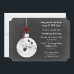 Convites Vintage Chalkboard Christmas Boliches Invations<br><div class="desc">Vintage Chalkboard Boliche de Natal Evento,  Convites para Boliches,  convite para festas de Natal de bola de boliche</div>