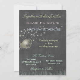 Convites Vintage Chalkboard e Dandelion