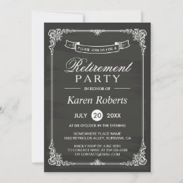 Convites Vintage Chalkboard Frame Elegance Party
