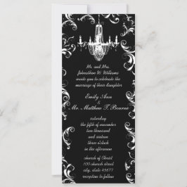 Convites Vintage Chandelier Casado de Elegante Vitoriano