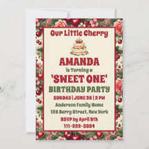 Vintage Cherry 'Sweet One Festa de primeiro aniver