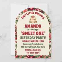 Vintage Cherry 'Sweet One Party Arch