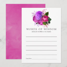 Convites Vintage Chic Fuchsia & Purple Chá de panela Advice