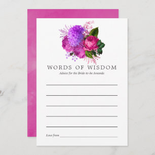 Convites Vintage Chic Fuchsia & Purple Chá de panela Advice