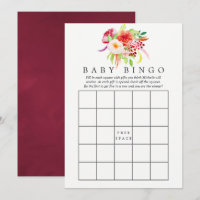 Vintage Chic Rustic Chá de fraldas Bingo