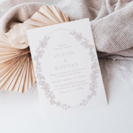 Convites Vintage Chinoiserie Floral Frame Weding Gorgeous