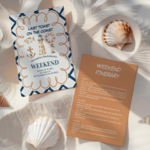 Convites Vintage Coastal Charm Bachelorette