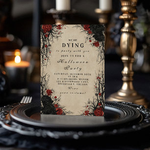 Convites Vintage Cobweb Gothic Halloween Soirée