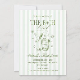 Convites Vintage Cocktails Club Festa de solteira Green