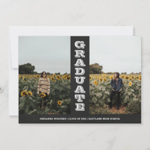 Convites Vintage com a tipografia do Formando Chalkboard du