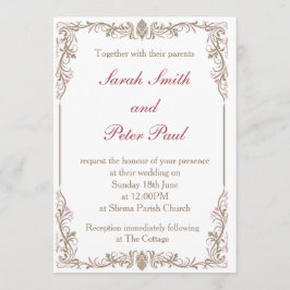 Convites Vintage/convite clássico do casamento