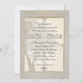 Convites Vintage Country Janela Frame Weding