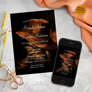 Convites Vintage Cowboy Boots Casamento Russo por País