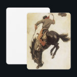 Convites Vintage Cowboy, Bronco Buster Study pelo NC Wyeth<br><div class="desc">Ilustração Vintage pintura de arte no Oeste Americano apresentando um vaqueiro pioneiro cavalgando um cavalo de bronco selvagem num rodeio. Estudo de Bronco Buster pelo NC Wyeth. 1902.</div>