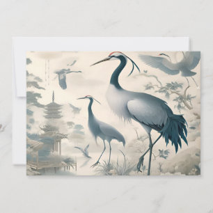 Convites Vintage Cranes Crane Birds Wallpaper