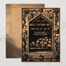 Vintage Creepy Skulls Personalizável Party