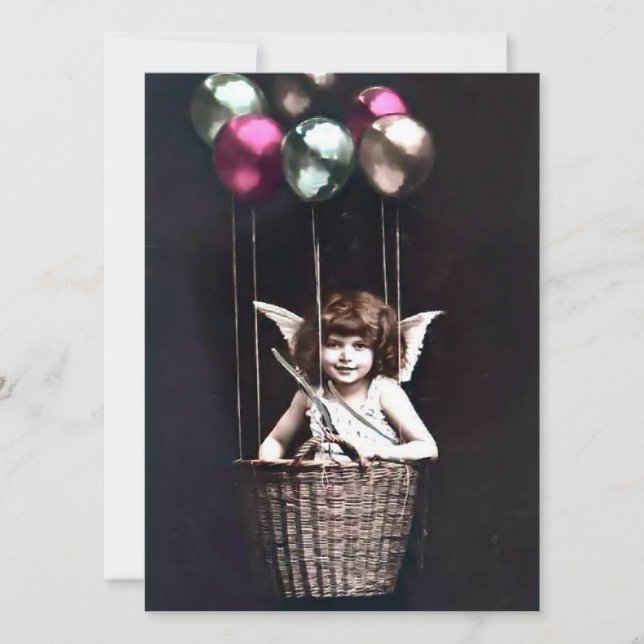 Convites Vintage Cupid (Frente)