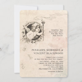 Convites Vintage  Cupid Love Wedding Invitation