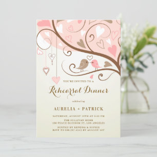 CONVITES VINTAGE CUTE LOVEBIRDS REHEARSAL JANTO