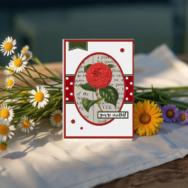 Convites Vintage Dahlia Birthday