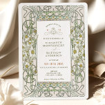 Convites Vintage Daisies Wedding Art Nouveau por Mucha Invi<br><div class="desc">Art Nouveau Vintage Daisy convites de Alphonse Mucha num design floral, romântico e caprichoso. Os florescimentos vitorianos complementam os tipos clássicos de arte deco fonts. Introduza as suas informações personalizadas e está concluído. Se você quiser mudar o design, simplesmente clique no botão azul "Personalizar". Muito obrigado por considerar a minha...</div>