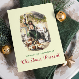 Convites Vintage Dickens Ghost Uma Festa De Carol De Natal