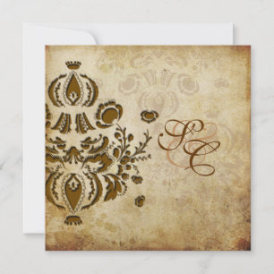 Convites Vintage Dolcè Damask PixDezines