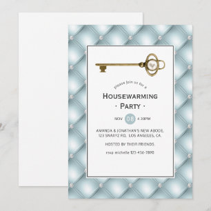 Convites Vintage Dourado Pearl Key