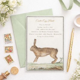 Convites Vintage Easter Bunny Invitation - Easter Egg Hunt
