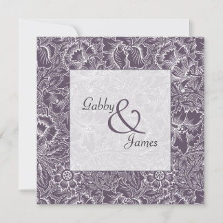 Convites Vintage EggPlant Plum Invitation