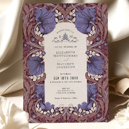 Convites Vintage Elegance Lilac Pimpernel Wedding