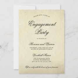 Convites Vintage Elegant Formal Festa de noivado