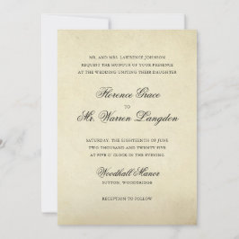 Convites Vintage Elegant Formal Wedding