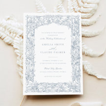 Vintage Elegant Leafy Vines Fronteira Casamento