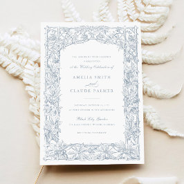 Convites Vintage Elegant Leafy Vines Fronteira Casamento