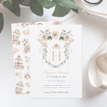 Convites Vintage Elegant | Pequena Festa de aniversário Pri<br><div class="desc">Cores entalhadas, ilustrações moles e detalhes etéreos como flores em cascata tornam esta coleção verdadeiramente mágica para um chá de fraldas ou uma festa de aniversário da Princesa Pequena. Este tema inspirado em conto de fadas é um tema caprichoso, e você pode realmente fazer dele seu. O chá de fraldas...</div>