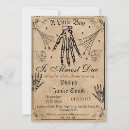 Convites Vintage Elegant Spooky, Chá de fraldas de Hallowee