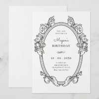 Vintage elegante aniversário de arte de quadros