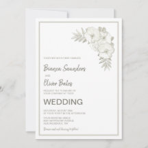 Vintage Embossed Floral Wedding