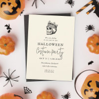 Vintage Etch Skeleton King Halloween Party