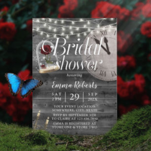 Convites Vintage Fairytale Wedding Barn Chá de panela De Ma
