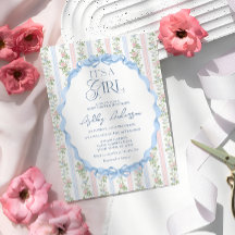 Vintage Floral Arco É uma Chá de fraldas